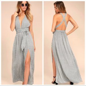 Casablanca Queen Black and White Print Maxi Dress